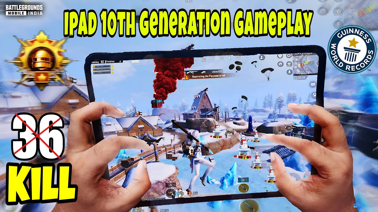 ipad 10th generation Bgmi test 36 kill gameplay Smooth + Extreme 🔥 ...
