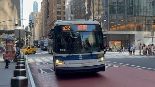 MTA Bus: 2015 New Flyer XD40 #7439 on the Q32 to Jackson Heights at Madison Av/E 42nd Street