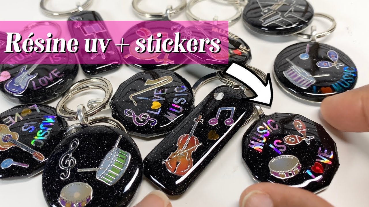 STICKERS pour bijoux en résine époxy et Résine UV