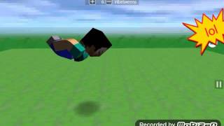 Minecraft steve Back flip