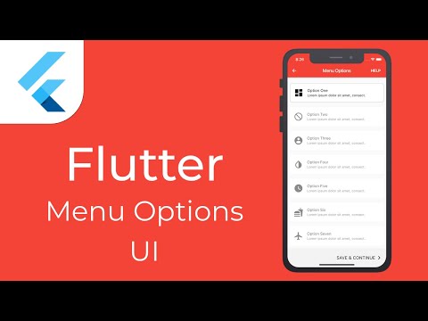 Flutter Menu Options UI | Speed Code