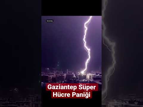 Gaziantep Süper Hücre Paniği #süperhücre #gaziantep #yıldırım #şimşek #youtube #shorts