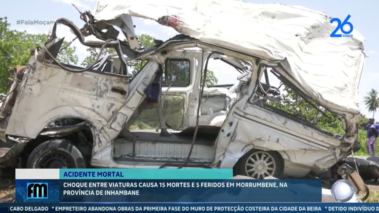 Смертельная авария в Иньямбане: в результате столкновения автомобилей в Моррумбене погибло 15 чел...