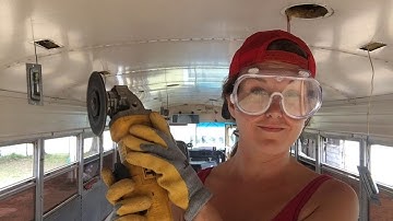 Taking Down the Ceiling - Skoolie Conversion