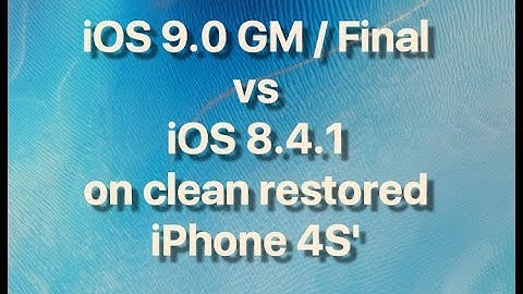 iPhone 4S iOS 9 GM / Final vs 8.4.1 CLEAN install no backup loaded.