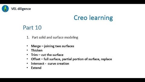 Creo part10 surface - Merge, Thicken, Trim, offset, Intersect