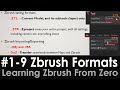 19 zbrush save formats ztl and zpr zbrush importingexporting  obj zbrush 2020 ma and goz