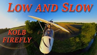 Ultralight Airplane LOW and Slow in Kolb Firefly