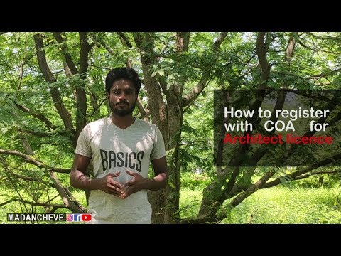 How to register with COA for architect licence |Tamil |Starchitect | MADANCHEVE