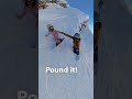 7 year old girl navigates double black diamond no-fall zone!🏂