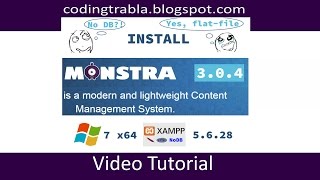 Install MonstraCMS 3.0.4 on Windows 7 localhost - opensource flat-file CMS ( XAMPP 5.6.28 ) byAO