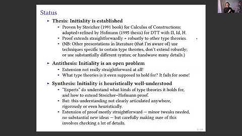 Peter Lumsdaine and Guillaume Brunerie, Initiality for Martin-Löf type theory