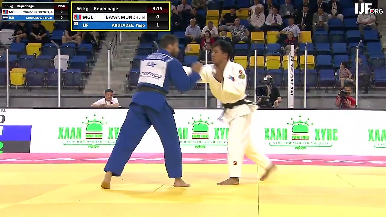 Judo MD 66kg 29 ABULADZE, Yago  IJF WazaAri  Grand Slam Ulaanbaatar 2022