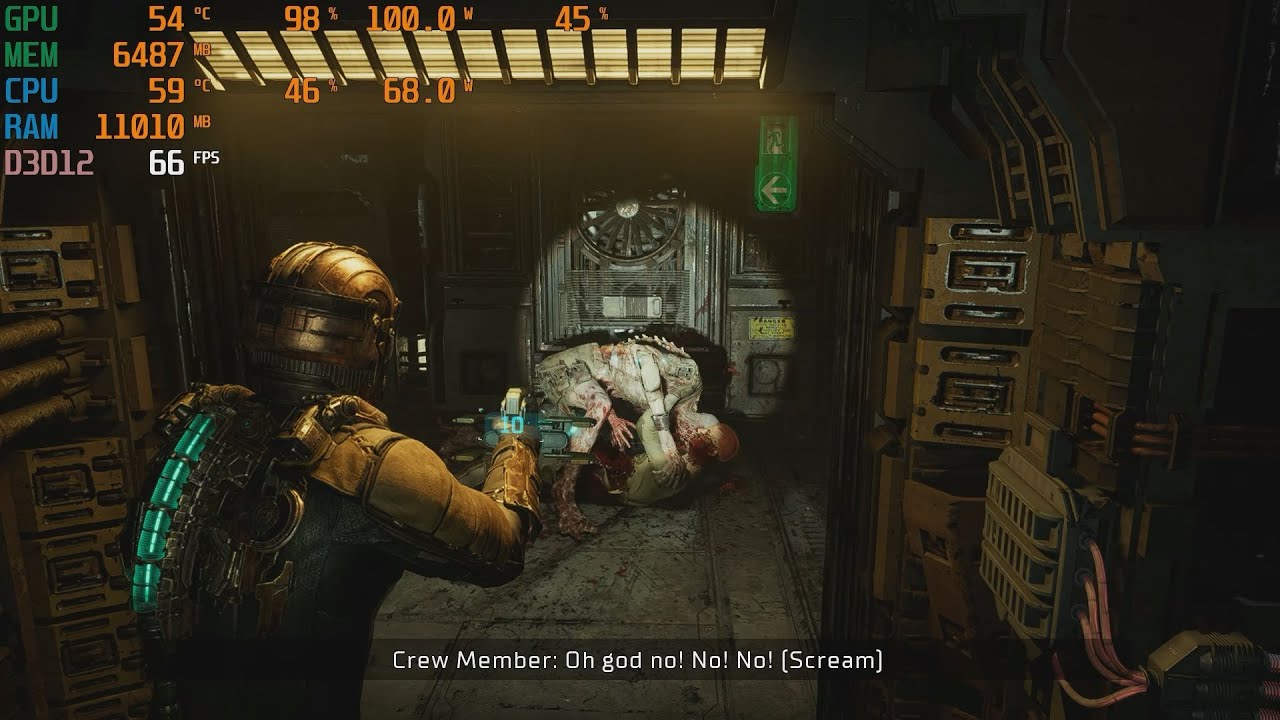 Геймплей DEAD SPACE REMAKE на RX 6600 и Ryzen 5 5600