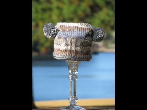 【suduk】Knit square cap Tutorial: Square Baby Hat for Addi Express, Crochet, Knit or