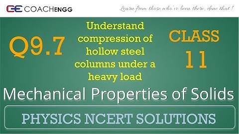 Mechanical Properties of Solids Exercise 9.7 NCERT Solutions Class 11 Young Modulus Stress Strain