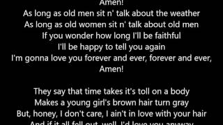 Video thumbnail of "Randy Travis - Forever and Ever Amen - Lyrics Scrolling"