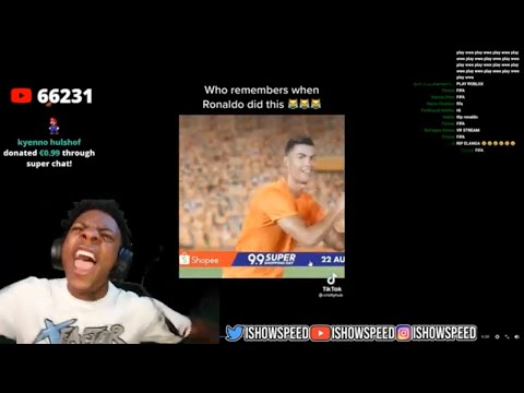 Ishowspeed reacts to Ronaldo Shopee advert (rages) 😂😂