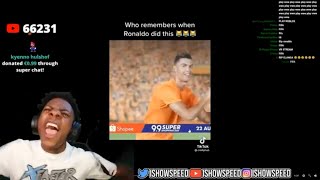 Ishowspeed reacts to Ronaldo Shopee advert (rages) 😂😂