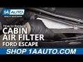 How to Replace Cabin Air Filter 2008-12 Ford Escape