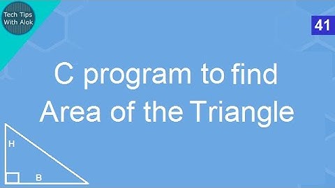 C Program To Find Area Of Triangle