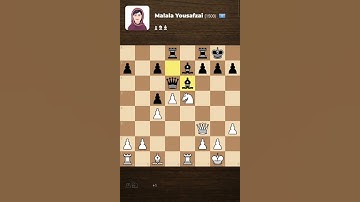Beating Malala Yousafzai bot on chess.com #chess #checkmate #shorts
