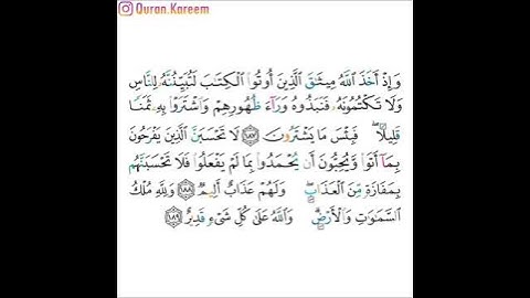 القارئ ماهر المعيقلي - سورة آل عمران - من الآية 187 إلى الآية 189