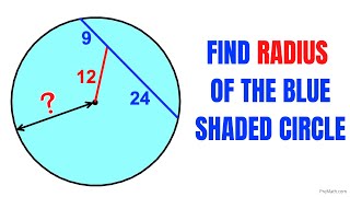 Find the Radius of Blue shaded circle | Important Geometry skills explained