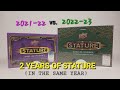  2 years of stature ripped 202122 vs 202223 upper deck stature hockey break hockeycards