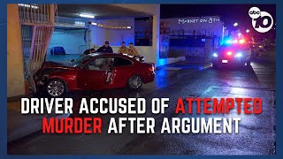 Driver accused of running down friend