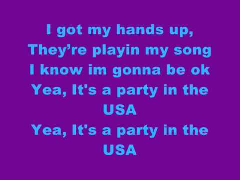 Party In The USA-Miley Cyrus with lyrics/instrumental - YouTube