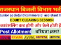 Counseling programme for RRVUNL JUNIOR ASSISTANT/Commercial assistant II selected candidates।।