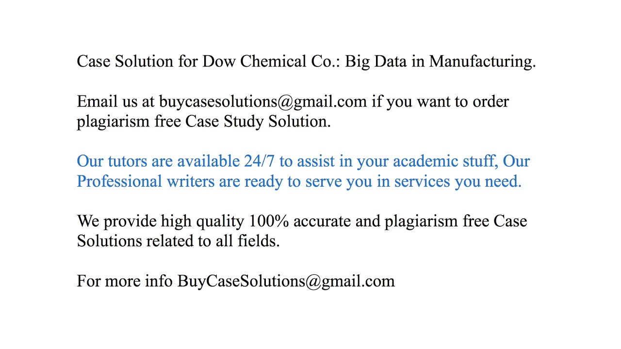 dow chemical case study