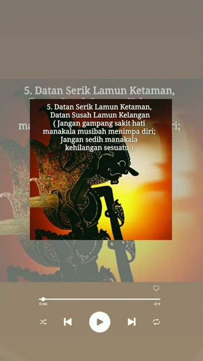 Pitutur Jawa Wayang Kulit Raden Gatotkaca
