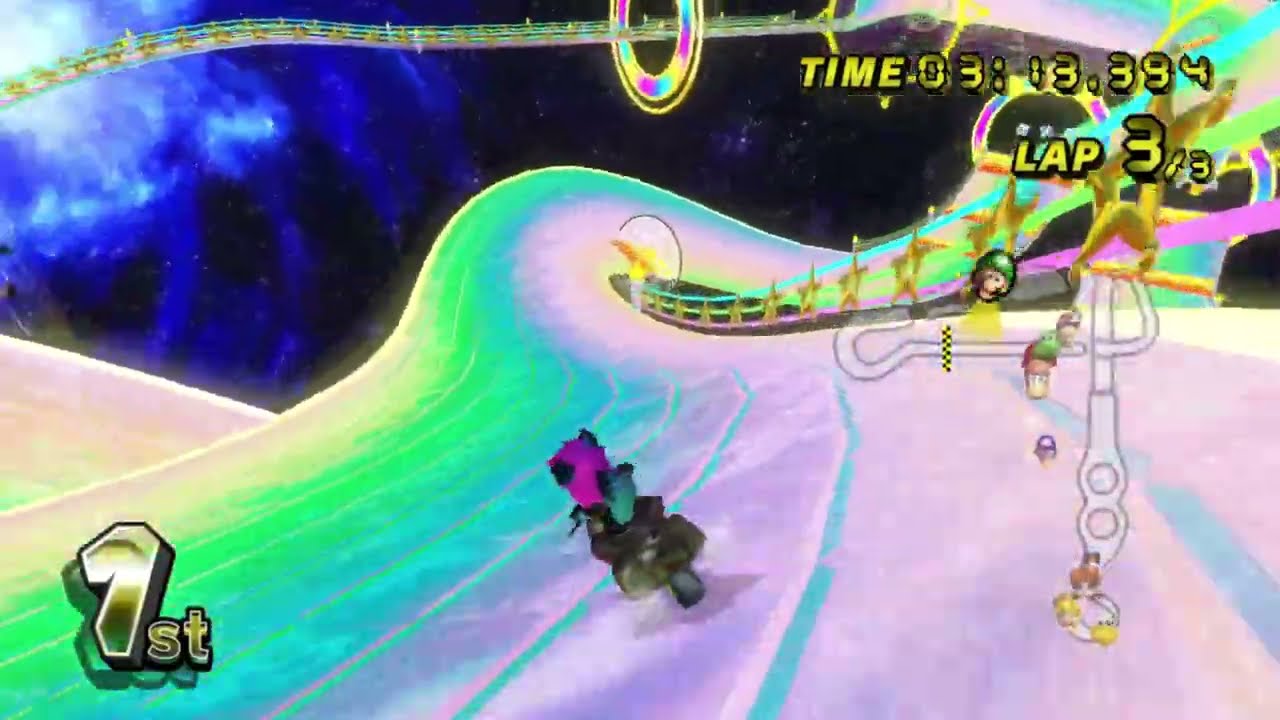 Wii Rainbow Road MK8DX Update - Mario Kart Wii Rainbow Road Custom Track