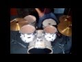 Human tetris here comes the rain again cover drums
