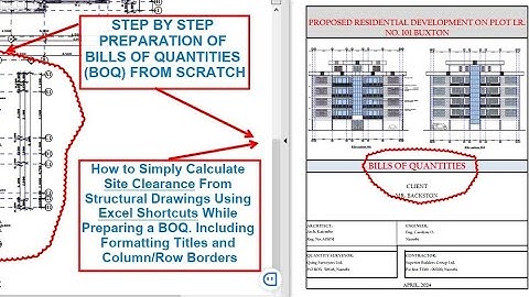 HOW TO MEASURE SITE CLEARANCE. E05 //BILL OF QUANTITIES IN CONSTRUCTION USING EXCEL EASY SHORTCUTS