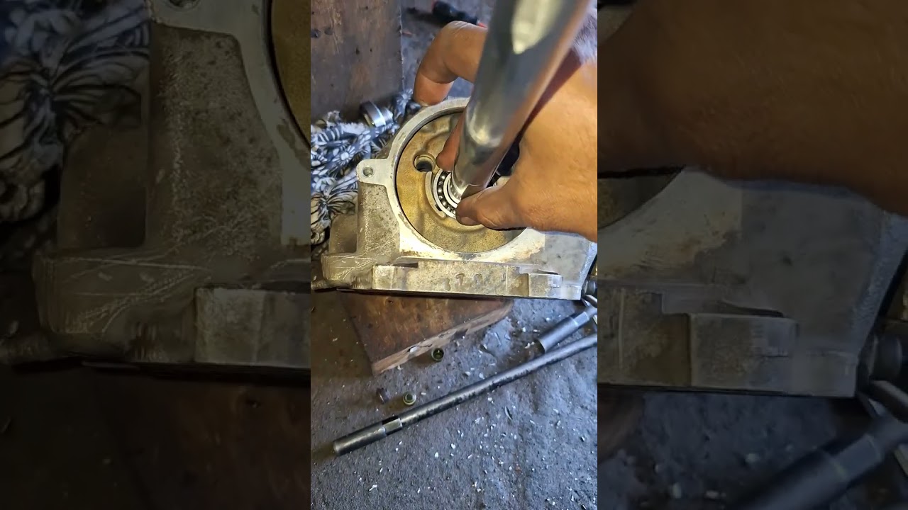 Bubut manual dudukan bearing noken as vega zr