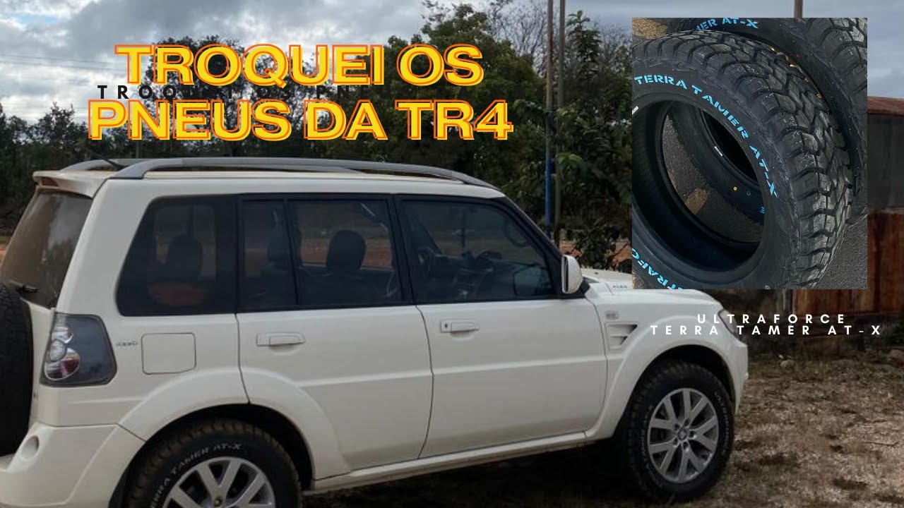 Troquei os Pneus da Pajero TR4 | ULTRAFORCE TERRA TAMER AT-X