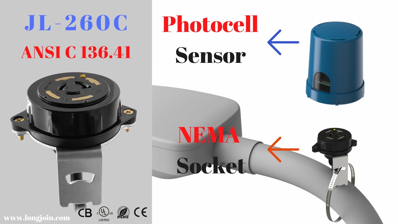 Photocontrol Receptacle JL260C /ANSI C136.41 Interface/Street Lighting