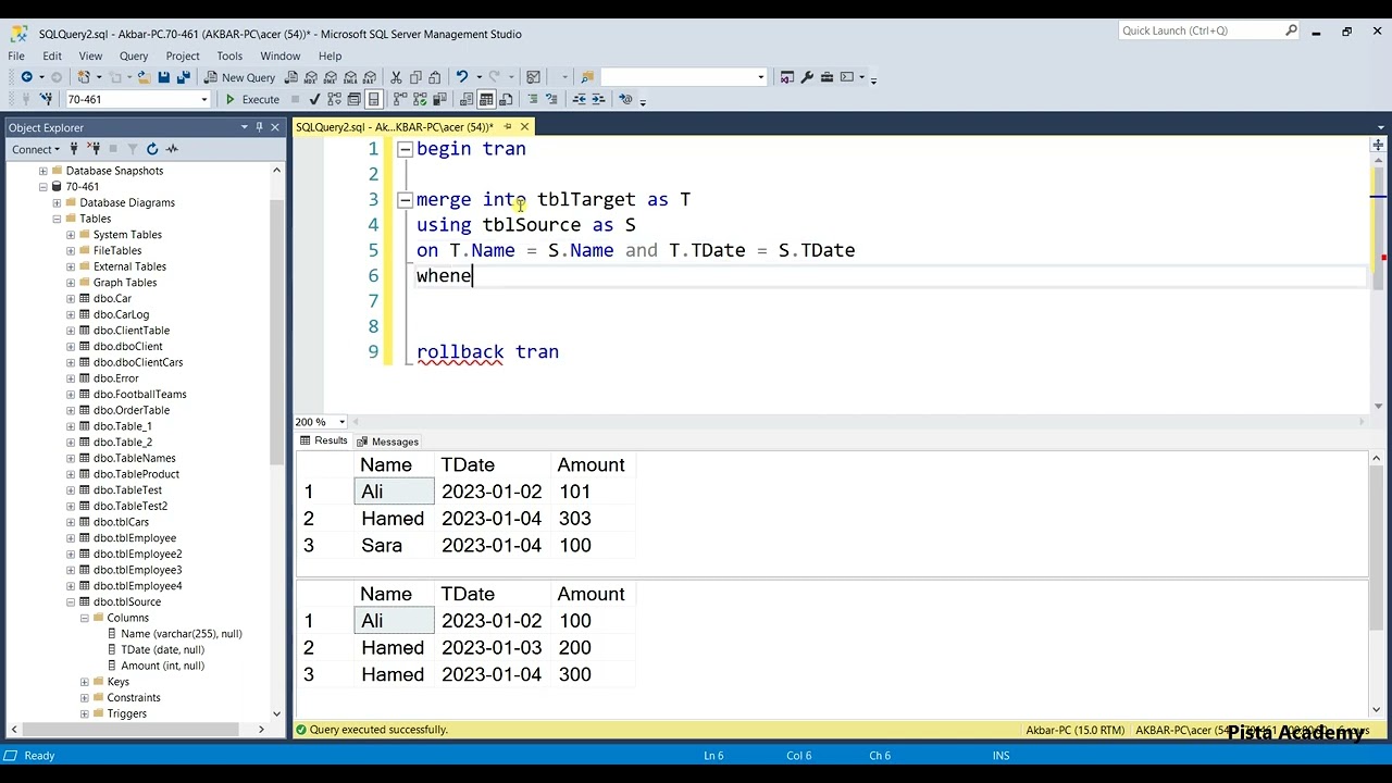 آموزش T-SQL - جلسه پنجاه و پنج