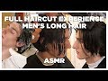 Men's Long Haircut - Full Haircut Experience - Men's Hair ASMR