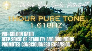 1.618 hz Pure Tone Sine Wave Golden Ratio Frequency | 1 hour