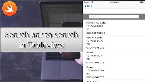 Create a Search bar to Search from TableView | Swift Developer