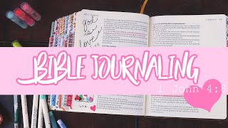 BIBLE JOURNALING TUTORIAL 1 JOHN 4:8 | Katlyn Grace