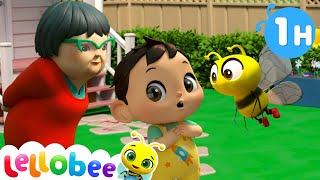 Sleepy Bee Loves Flowers 🌻💛| Lellobee Nursery Rhymes & Kids Songs | Love from Moonbug