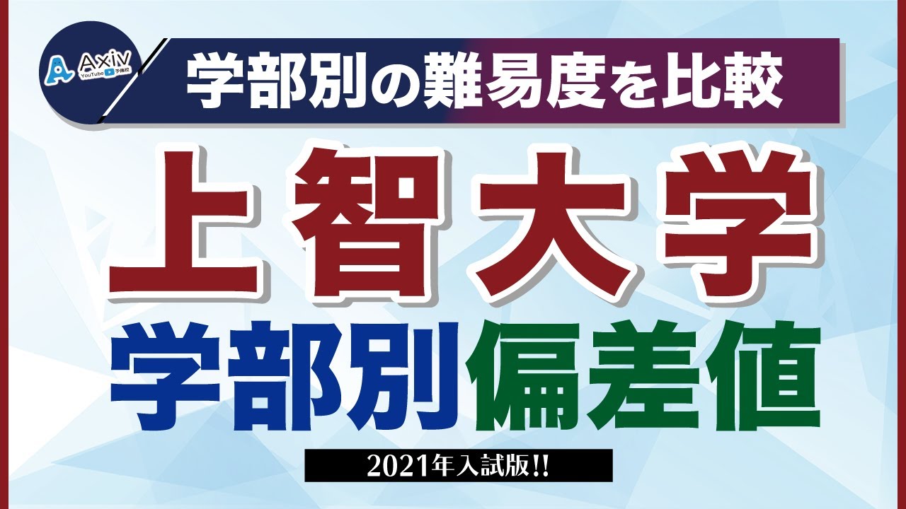 上智大学の偏差値ランキング 21 22 学部別一覧 最新データ 大学偏差値ランキング 大学偏差値 研究所