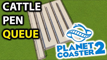 Planet Coaster 2 Cattle Pen Queue Line Tutorial