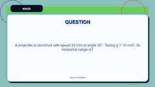 JEE Physics Practice Questions Set 0025 | Projectile Motion | Mock Test