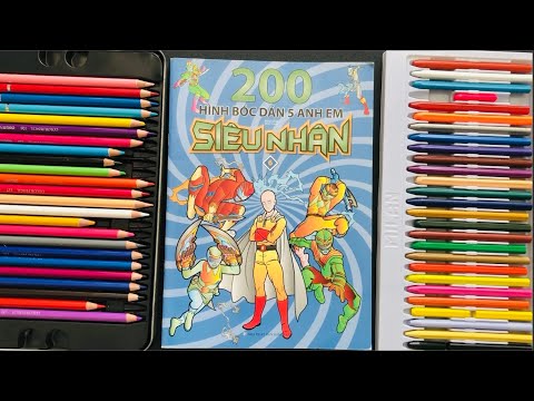 Sách Tô Màu 5 anh em siêu nhân có hình dán sticker - Coloring Superman Book (Rainbow Candy) - Sách Tô Màu 5 anh em siêu nhân có hình dán sticker - Coloring Superman Book (Rainbow Candy)